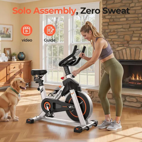 Vista 7 de YOSUDA Exercise Bike, Magnetic Friction Stationary Bike with App Training