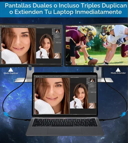 Vista 4 de Herfair - Cable USB C a VGA de 3 pies VGA a USB C adaptador de video Plug & Play 1080P Full HD Type-C Thunderbolt a 15Pin D-Sub pantalla