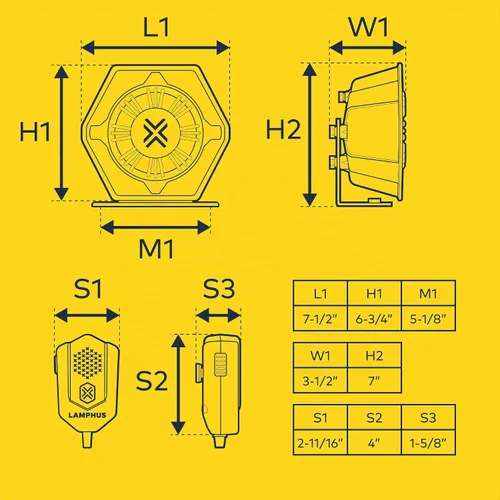 Vista 9 de LAMPHUS ThunderWave Kit de sirena de emergencia de policía de 200W [Control remoto][2x15A interruptores][sirena de aire manos libres][entrada