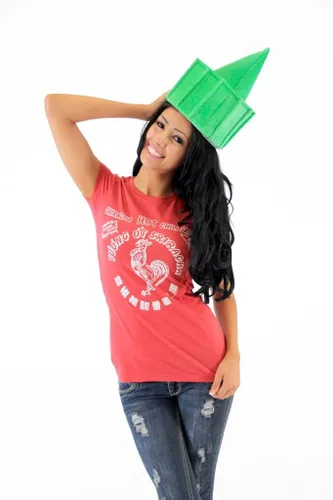 Vista 3 de Sriracha Sauce Bottle Junior Disfraz camisa y sombrero