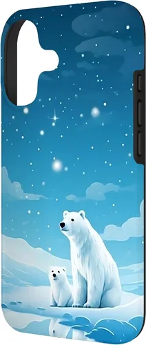 Vista 2 de Polar Bear, Arctic North Pole, Alaska Snow, Cute Polar Bears Case for iPhone 17