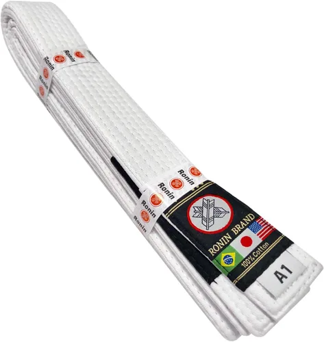 Vista 4 de Ronin BJJ Gi Belt Cinturón de Jiu Jitsu brasileño Tela de poliésteralgodón