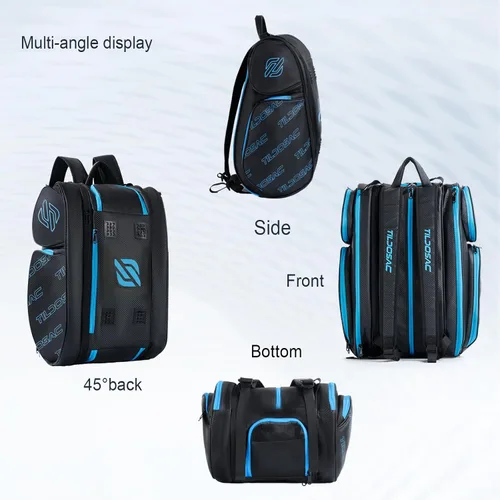 Vista 8 de TILDOSAC Bolsa desmontable 2 en 1 para pickleball y pádel para hombres y mujeres Compartimento para raquetas aislado con lámina térmica Para