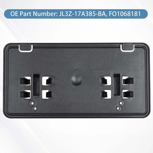 Vista 3 de Reemplazo para Soporte de Marco de Placa de Matrícula del Parachoques Delantero 2018-2020 Ford F150 JL3Z17A385BA