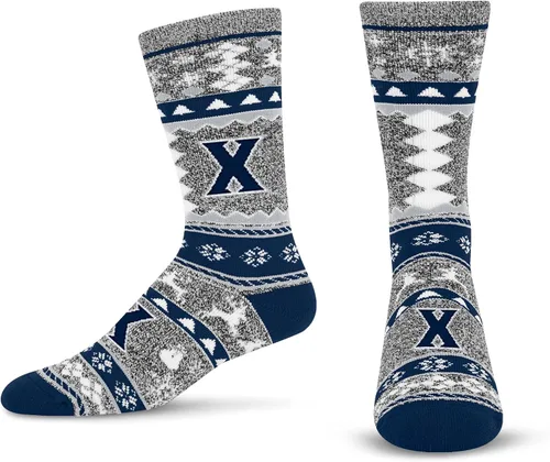 Vista 6 de For Bare Feet Ugly Holiday Sweater Crew Sock NCAA