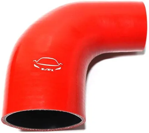 Vista 18 de Manguera de silicona reforzada de 4 capas de alto rendimiento de 2"-2.25" ID codo reductor acoplador de 90 grados para turbo/intercooler/tubería