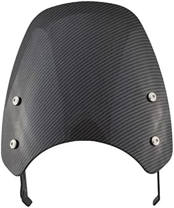 Vista 4 de GLoyer Motorcycle Windshield Windscreen Windshield Fly Screen Shield Wind Deflector with Bracket Compatible with Ducati Scrambler 400 800 2015 2016