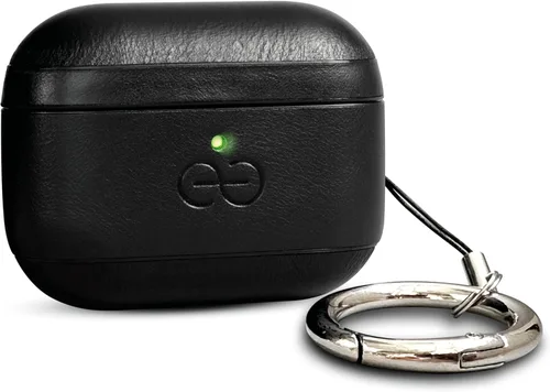 Vista 91 de Dreem Om - Funda para estuche con clip para llavero compatible con AirPods 1 y 2, funda de cuero vegano para Airpods para hombres y mujeres, Negro