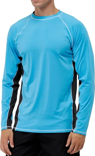 Vista 8 de Arcweg Rash Guard - Camiseta de natación de manga larga para hombre, camiseta de buceo Negro
