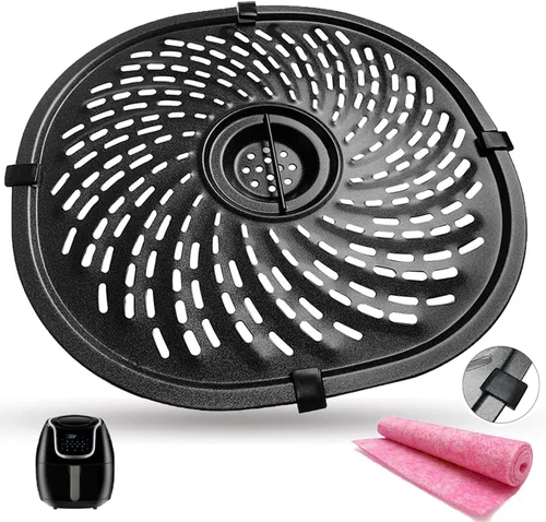 Vista 14 de Sartén cuadrada para freidora de aire instantánea Vortex de 2 cuartos de galón, mini horno de freidora de aire mejorada de 6.88 pulgadas