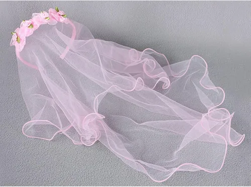 Vista 4 de kilofly - Diadema de flores para niñas de la primera comunión + collar pulsera