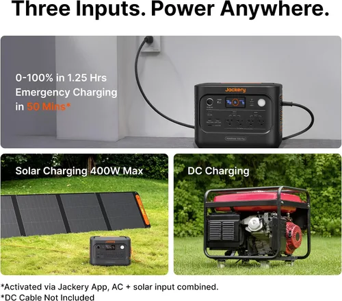 Vista 8 de Jackery HomePower 1000 Plus v2 y batería 2000