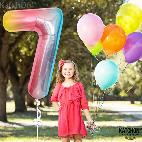 Vista 1282 de KatchOn Globo negro del número 1 de 40 pulgadas, globo de feliz cumpleaños Large Mylar Number One Balloon for 1st Birthday Decorations, Foil