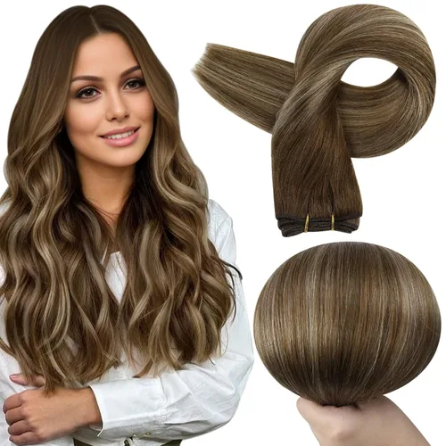 Vista 37 de Full Shine Extensiones de trama de cabello humano, cabello natural negro brillante, para mujeres, 1.76 oz (50 g), 10 pulgadas (25.4 cm), cabello