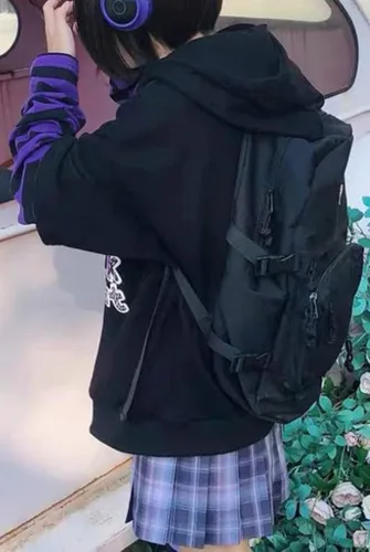 Vista 4 de EMILYLE Sudadera con capucha de estilo japonés para mujeres y niñas, sudadera con estampado lindo de anime kawaii