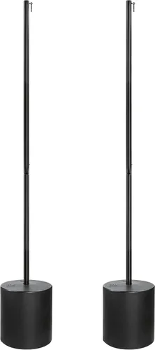 Vista 10 de Soporte para poste de luz para exteriores, 9.5 pies, negro, acero con recubrimiento en polvo resistente a la intemperie, base de tanque 1 Paquete