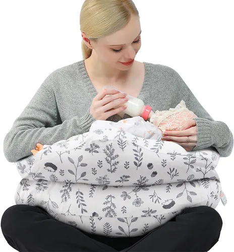 Vista 8 de Chilling Home Almohada de lactancia para lactancia, almohada de lactancia ajustable, almohada de lactancia materna, alimentación con biberón