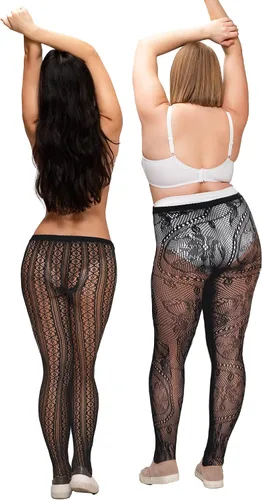 Vista 7 de 6 pares de medias de red para mujer, medias altas elásticas para fiesta de Halloween