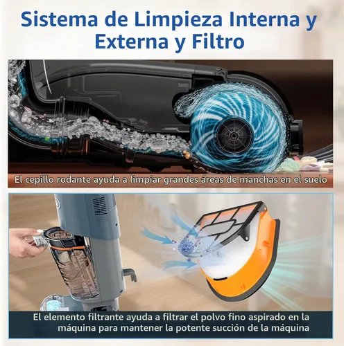 Vista 5 de WD161 Rodillo y filtro de repuesto para Shark HydroVac MessMaster Wet Dry