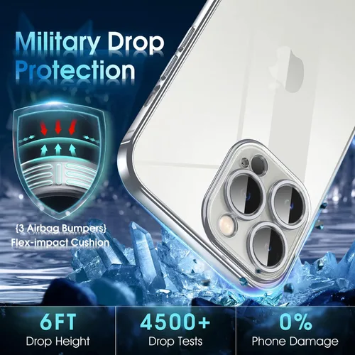 Vista 721 de Supdeal Funda cristalina transparente para iPhone 11, [No se amarillea] [Protección de la cámara] [Probado contra caídas de grado militar] Funda