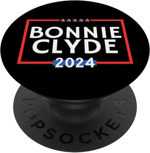 Vista 6 de Bonnie Clyde 2024 is Funny Classic TV is Political Election PopSockets MagSafe PopGrip for iPhone