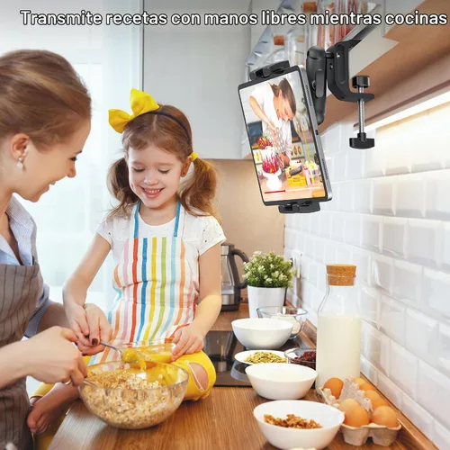 Vista 3 de Soporte para iPad debajo del gabinete, soporte para tableta de cocina