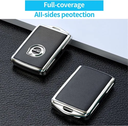 Vista 3 de Funda inteligente de TPU para llavero compatible con Volvo XC60, XC90, S90, V90 2019-2022 (4 botones)