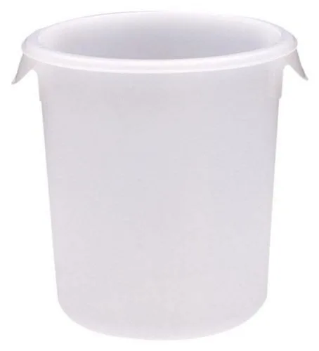 Vista 6 de Rubbermaid Productos comerciales Contenedor redondo de plástico para almacenamiento de alimentos con asa, 4 cuartos de galón, amarillo, rango