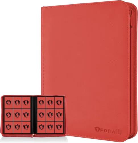 Vista 25 de Carpeta de tarjetas coleccionables de 9 bolsillos, libro de tarjetas premium para 360 tarjetas, álbum de tarjetas resistente para tarjetas