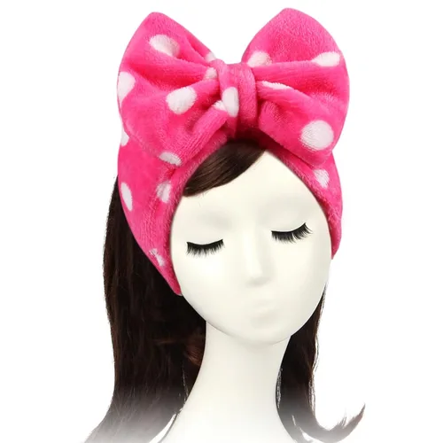 Vista 16 de Shintop Diadema de Spa, Diadema de Maquillaje de Vellón Coral Suave con Lindo Lazo, Banda Elástica para el Cabello para Lavar la Cara, Cuidado