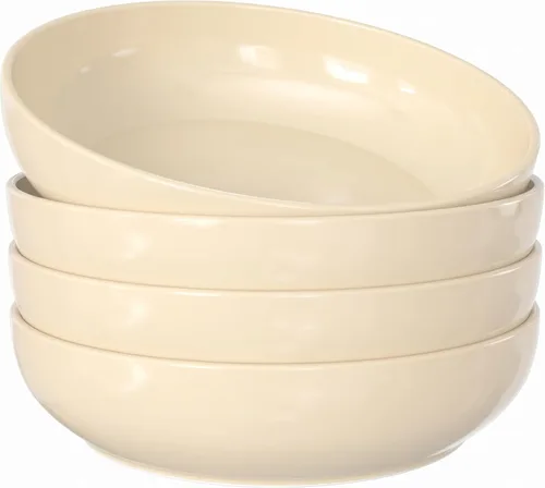 Vista 11 de KooK Tazón para pasta, ensaladeras, sopa, cuencos para servir, cerámica, gran capacidad, apto para microondas y lavavajillas, juego de 4, 40 onzas