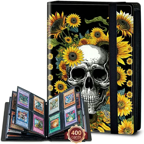 Vista 48 de Rossy Carpeta de tarjetas con 4 bolsillos, carpeta de tarjetas intercambiables, álbum de colección de tarjetas, para 160 tarjetas de carga lateral