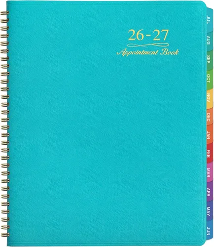 Vista 10 de Agenda y planificador 2026 - Agenda semanal de citas 2026, enero - diciembre 2026, 21 x 29 cm, planificador diario/por hora con pestañas, 15 Azul