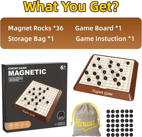 Vista 7 de Juego Magnético, Juegos de Mesa para Adultos y Niños con Tablero de Almacenamiento, Juegos Familiares para Niños y Adultos, Juego Magnético