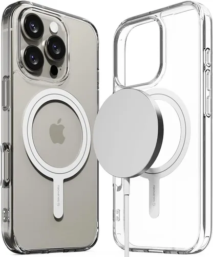 Vista 11 de Sinjimoru Funda para iPhone a prueba de golpes con MagSafe, PC y TPU Funda transparente para iPhone Funda para iPhone para Magsafe. M-Airclo