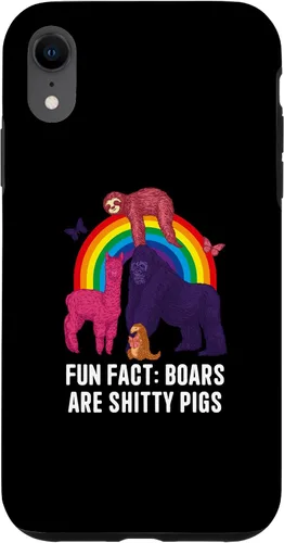 Vista 9 de iPhone 12 mini Boars Are Shitty Pigs Funny Animal Pun Humor Animal Meme Case