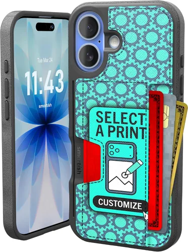 Vista 83 de Smartish Funda tipo cartera para iPhone 11 Pro - Wallet Slayer Vol. 2 [soporte protector delgado] tarjetero (seda) - Black Tie Affair Holds 3