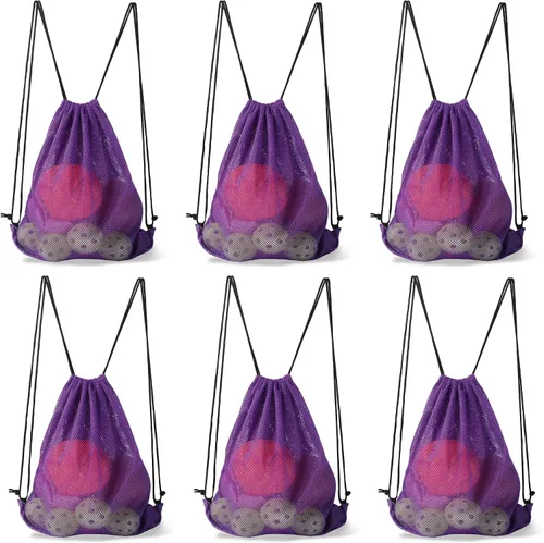 Vista 70 de GSE Games & Sports Expert Bolsa de malla con cordón para béisbol, pelotas de pickleball, pelotas de golf, gimnasio, equipo de natación, lavandería