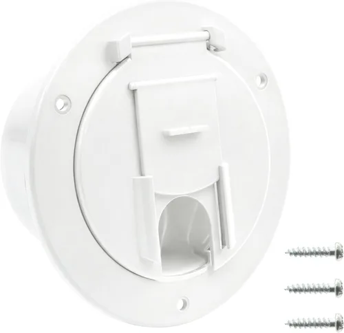 Vista 10 de Halotronics Escotilla redonda eléctrica de 4 1/4 pulgadas para cables de 30 amperios de RV (negra)