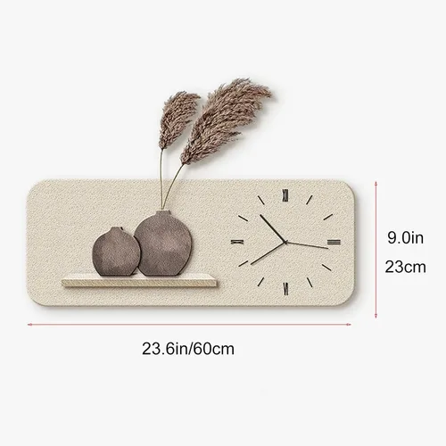Vista 2 de Living Room Decoration Wall Clock, Modern Minimalist Restaurant Decoration Painting Table Hanging Wall Clock(60 * 23)
