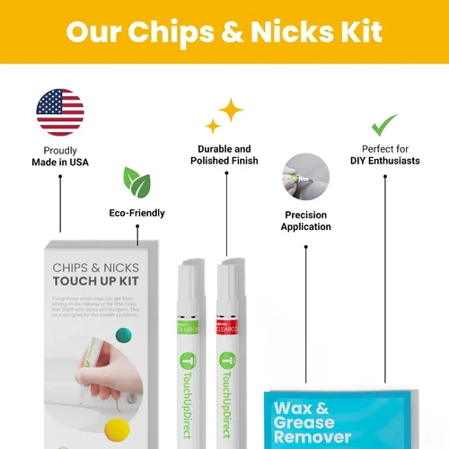 Vista 2 de TouchUpDirect Alpine White (300) para pintura de retoque BMW Exact Match - Kit de retoque de chips y nicks