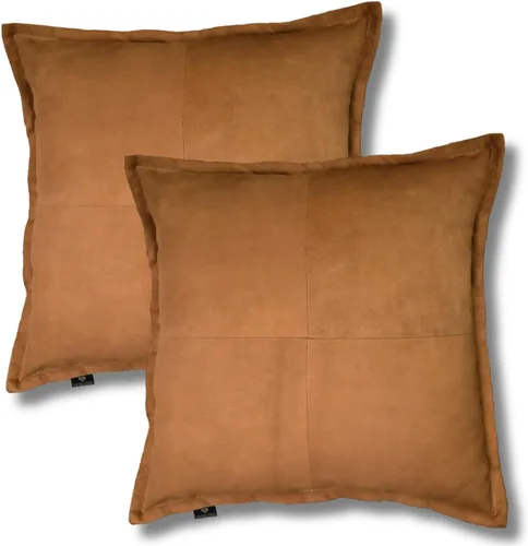Vista 31 de Funda de almohada de cuero de cordero 100% cuero de cordero – Funda de cojín para sofá – Fundas decorativas para sala de estar y dormitorio, cuero