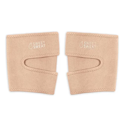 Vista 6 de Sports Research - Recortadores de muslo tonificados Sweet Sweat para hombres y mujeres Aumenta el calor y el sudor en los muslos (arcilla, pequeño)