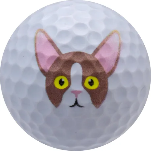 Vista 5 de GBM - Pelotas de golf para amantes de los gatos, diseño lindo para amantes de los gatos, golfistas, torneos, juego de liga y regalos únicos, 1 docena