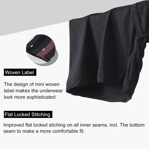 Vista 5 de BAMBOO COOL Calzoncillos tipo bóxer para hombre, sin montar, cómodos, transpirables, de viscosa de bambú para hombre, paquete de 3