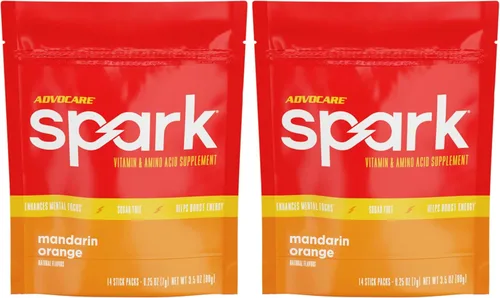 Vista 17 de AdvoCare Spark Energy & Focus, sin azúcar, frambuesa azul, 14 barras Suplemento de vitaminas y aminoácidos, fórmula sin azúcar que apoya la energía