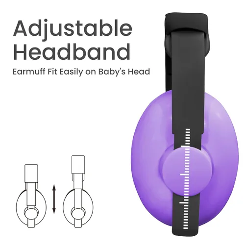 Vista 70 de Auriculares de bebé para protección contra el ruido, color blanco