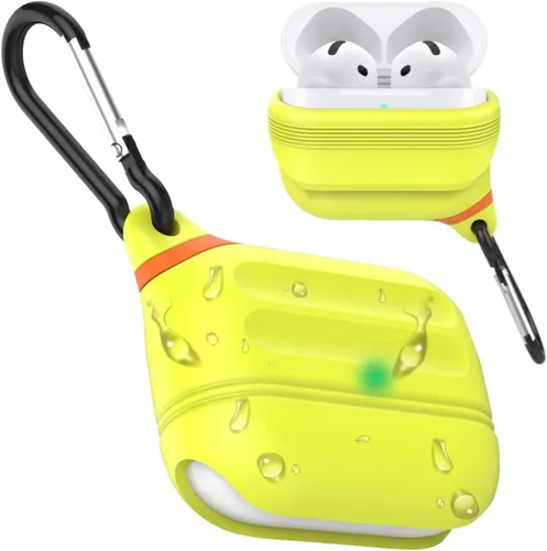 Vista 11 de Funda para AirPods Pro, funda de silicona impermeable para AirPods Pro 2, protección impermeable, portátil, para USB-C/inalámbrico, antipérdida, una