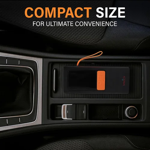 Vista 5 de Compresor de aire portátil para neumáticos, inflador de neumáticos portátil ideal para asistencia en carretera, uso doméstico y situaciones