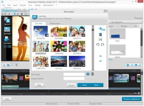 Vista 3 de Slideshow Studio for Windows 11, 10, 8.1, 7 - Turn your wedding, birthday and vacation photos into beautiful videos with music, transitions and